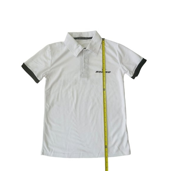 Boeing men’s White collared 3 buttons shirt size small NEW - Picture 5 of 9